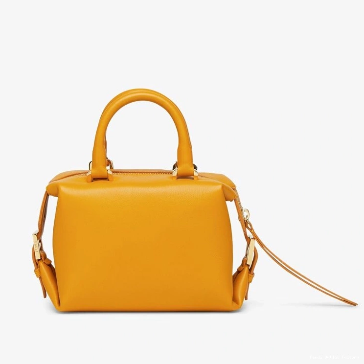 Cheap HOT Leather FF Bag Nappa In Cube Fendi Yellow Mini 0731